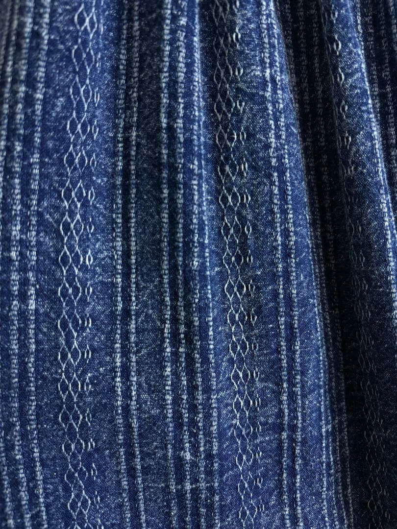 【新品】藍染　ストーンウォッシュ　タイパンツ　バルーン　男女兼用　薔薇柄　G67