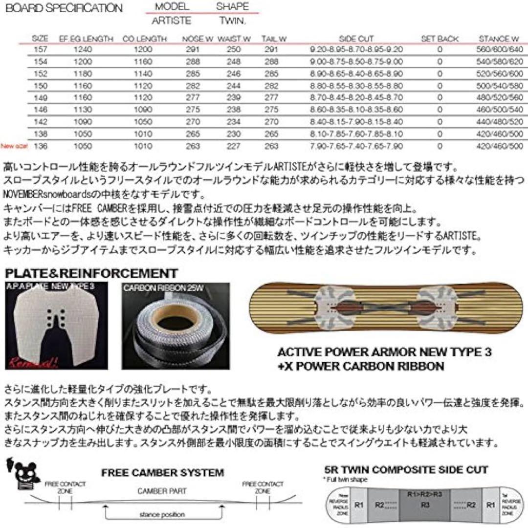 美品　ノベンバー　NOVEMBER ARTISTE ブラックリミテッド　152