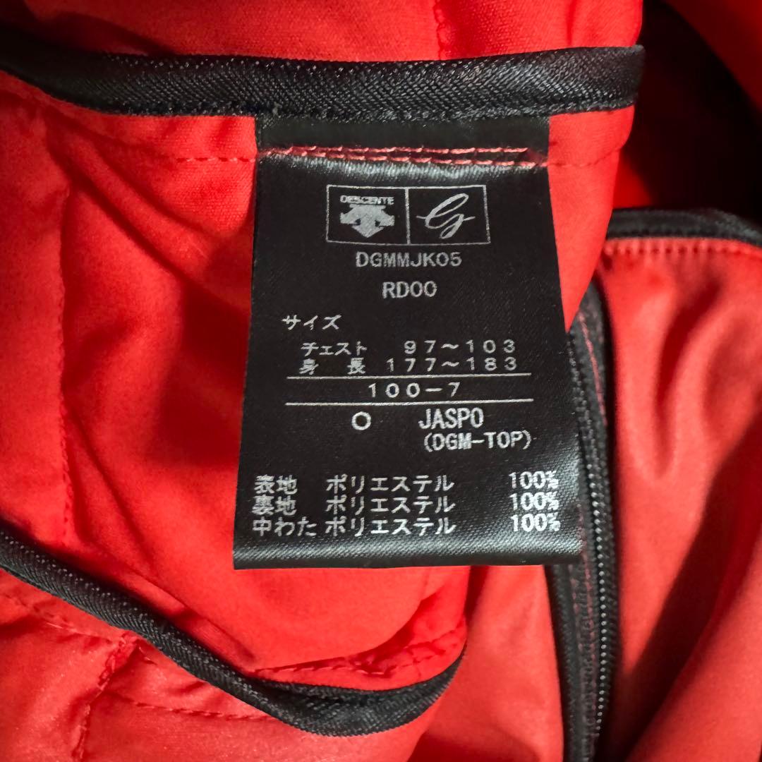 DESCENTE GOLF デサントゴルフ 中綿 ジャケット ロゴ レッド系 O
