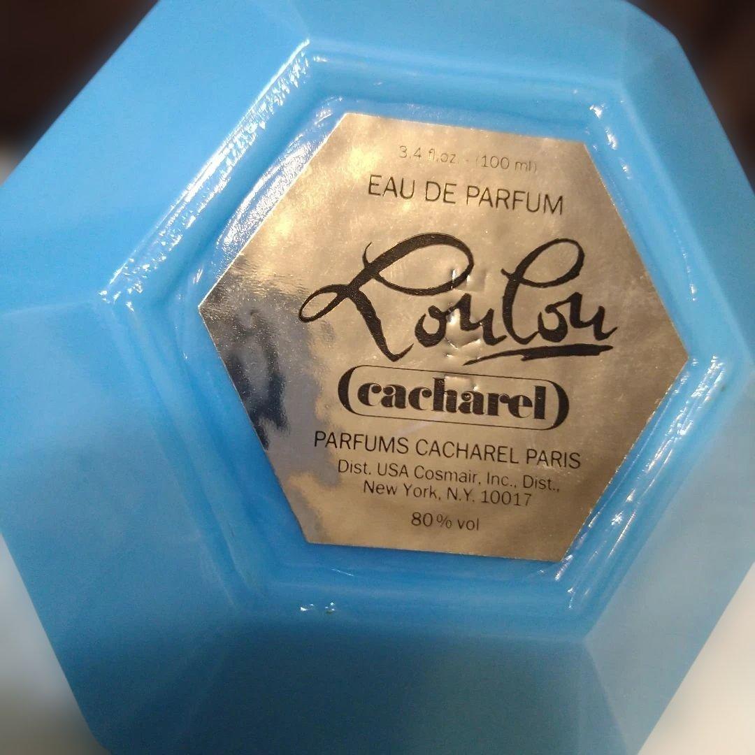 Cacharel Lou Lou 香水 青と赤の六角形デザイン Vintage瓶