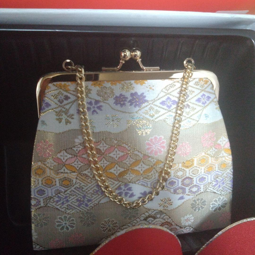 未使用★七歳★帯＆はこせこ草履バッグ