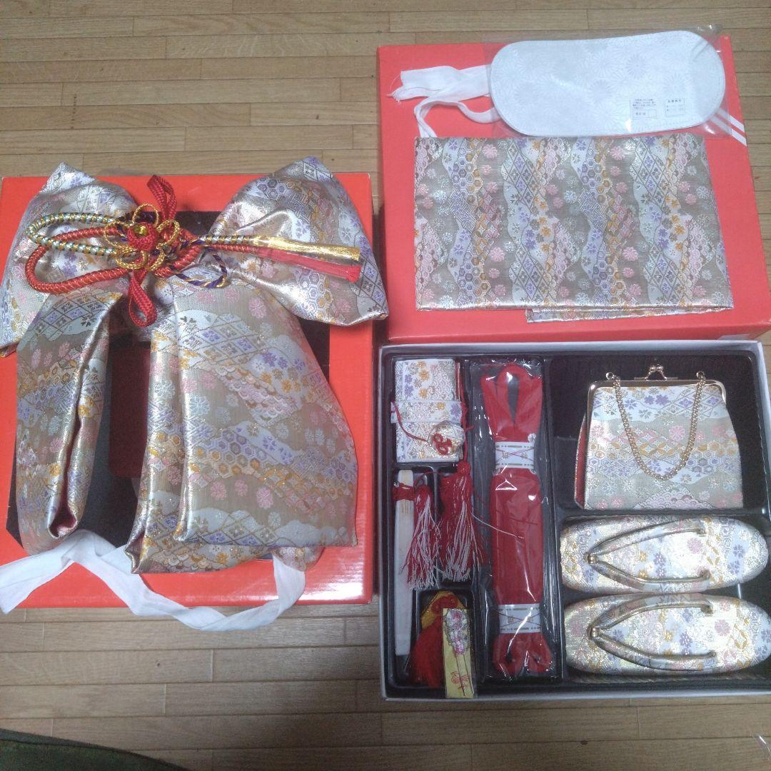 未使用★七歳★帯＆はこせこ草履バッグ