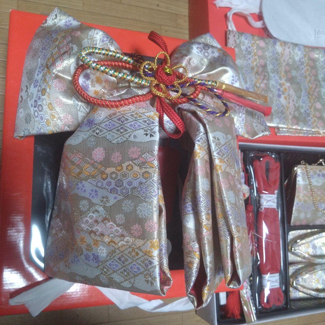 未使用★七歳★帯＆はこせこ草履バッグ