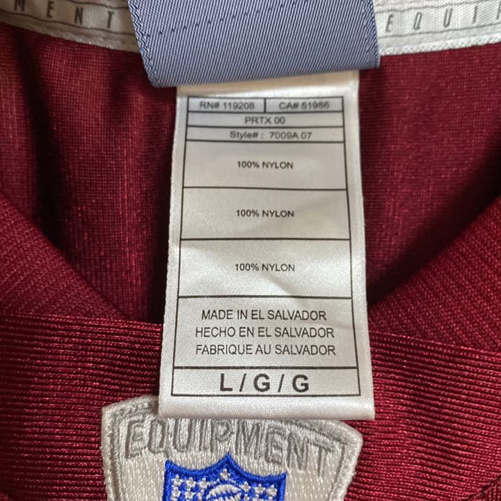 リーボック製　NFL ワシントン・レッドスキンズ　ユニフォーム [セール！]