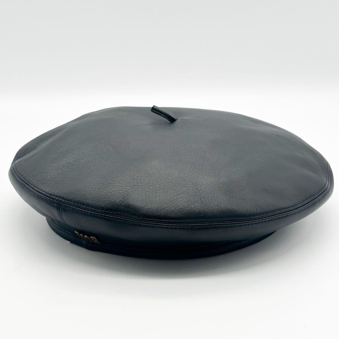 ディオール レザー ビー ベレー帽 レディース ブラック ゴールド