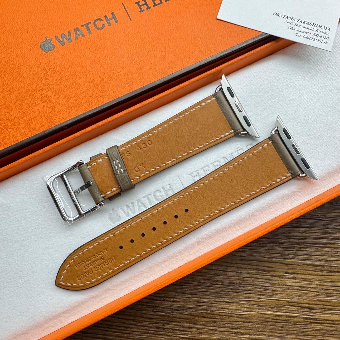 2787 未使用　Apple Watch エルメス　エトゥープ　レザーバンド