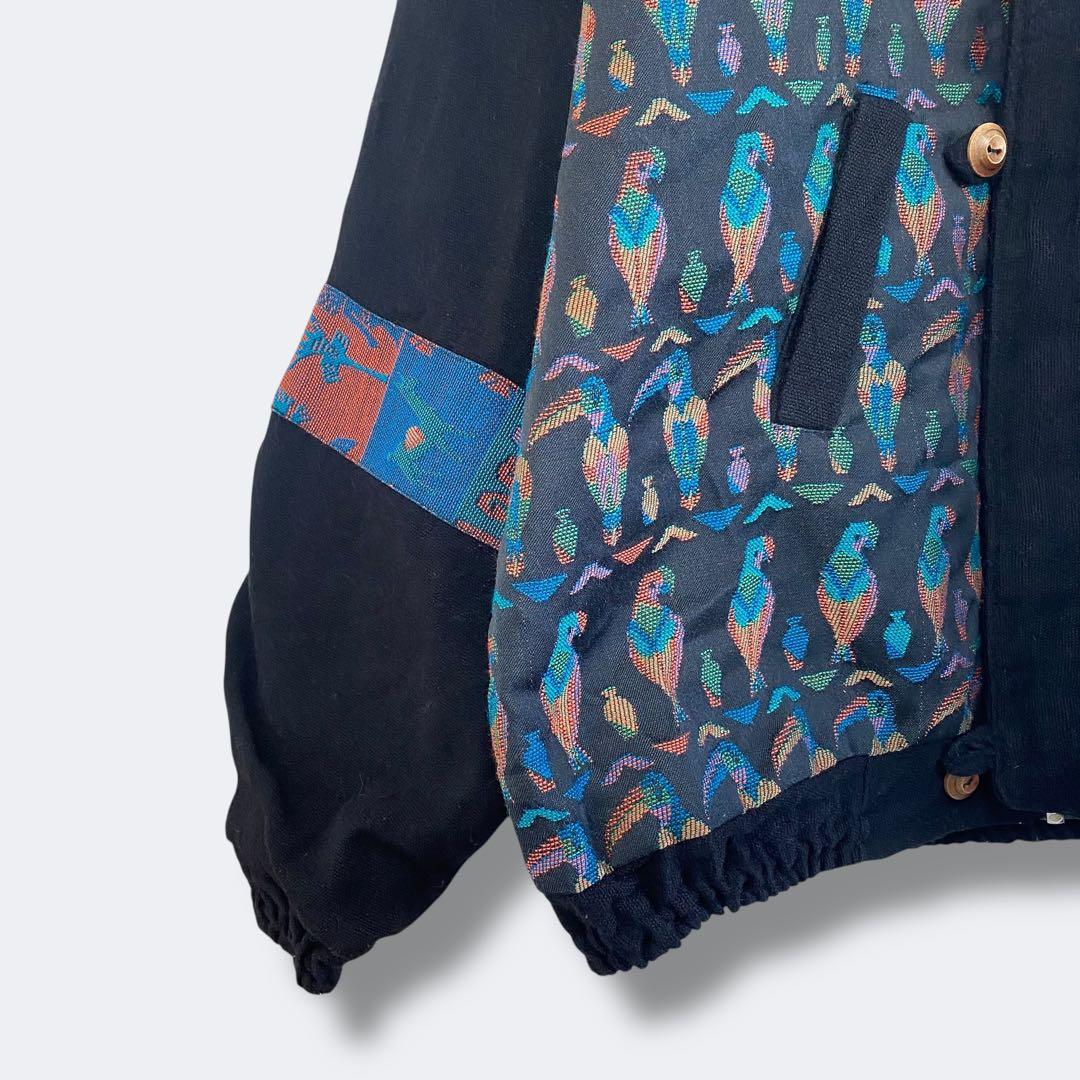 3点¥10,000 ビンテージ 古着 卸 レトロ 80's 総柄ブルゾン