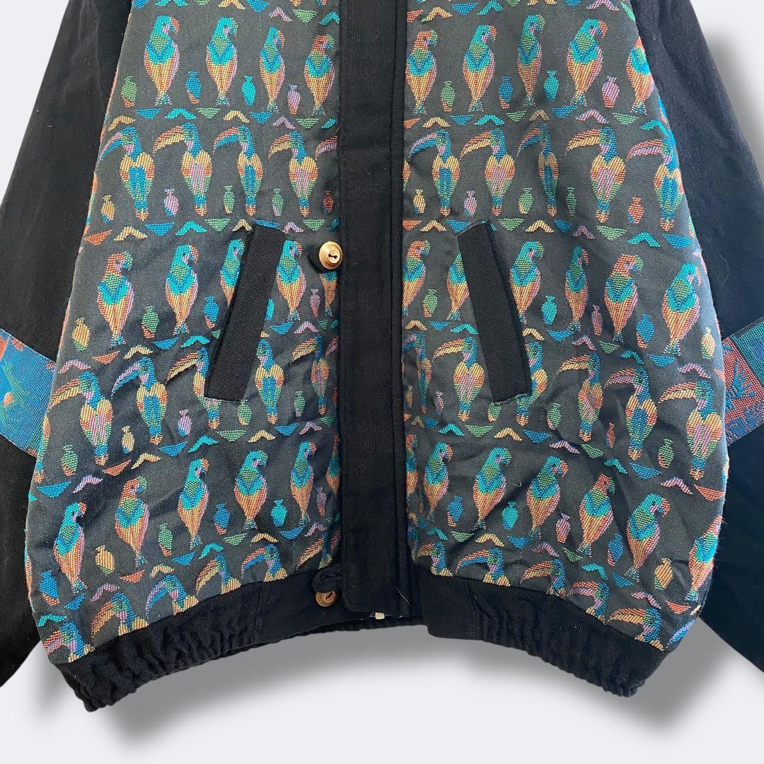 3点¥10,000 ビンテージ 古着 卸 レトロ 80's 総柄ブルゾン