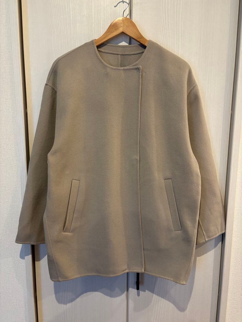 スローブイエナ　HAMILTONダブルフェイスウールショートコート