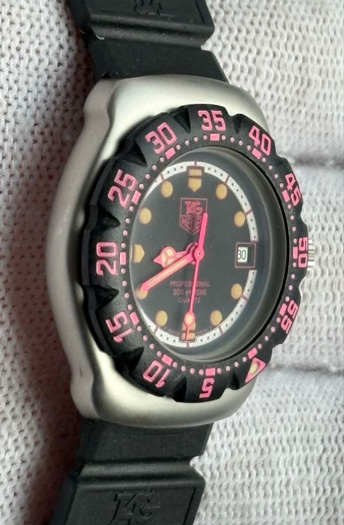 美品 TAG HEUER 377.508 タグホイヤー ピンクプロフェッショナル