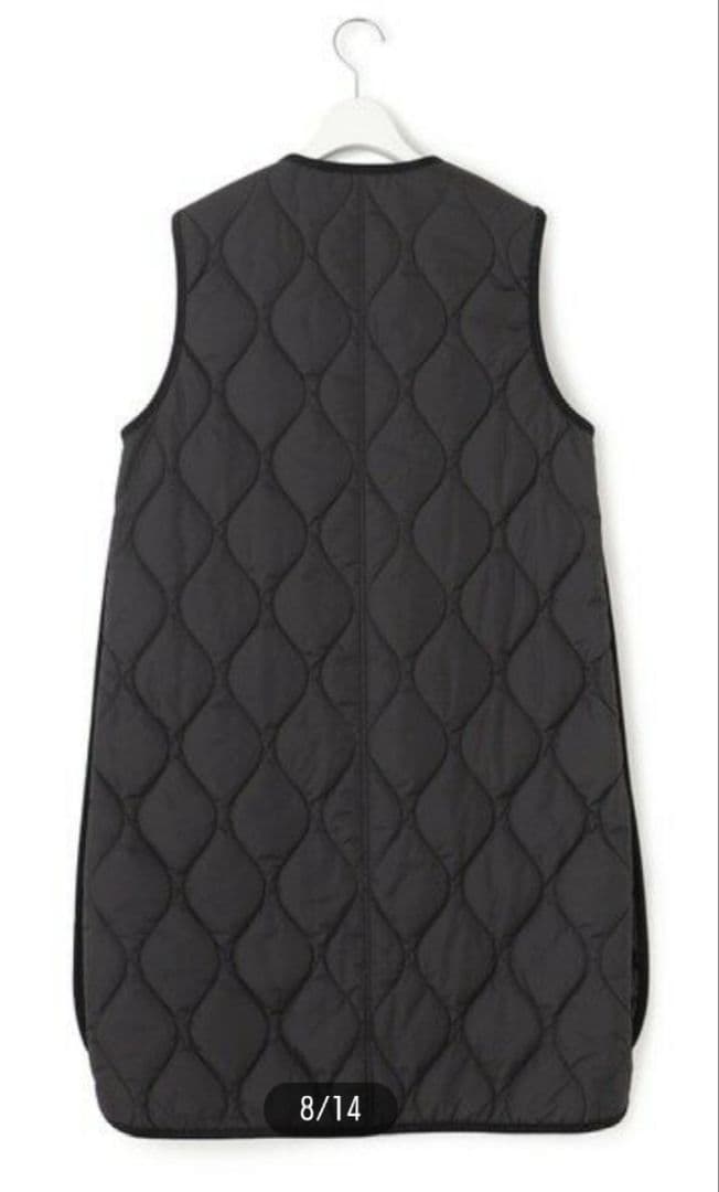 未使用☆23区 大きいサイズ【撥水加工】中綿 パディング ジレ ブラック 46