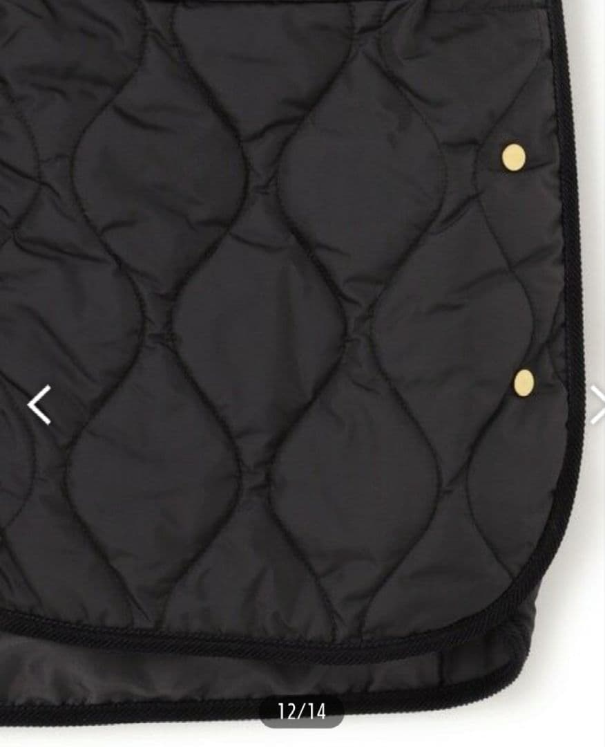 未使用☆23区 大きいサイズ【撥水加工】中綿 パディング ジレ ブラック 46