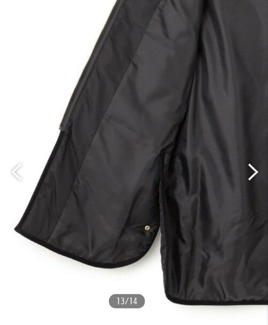 未使用☆23区 大きいサイズ【撥水加工】中綿 パディング ジレ ブラック 46