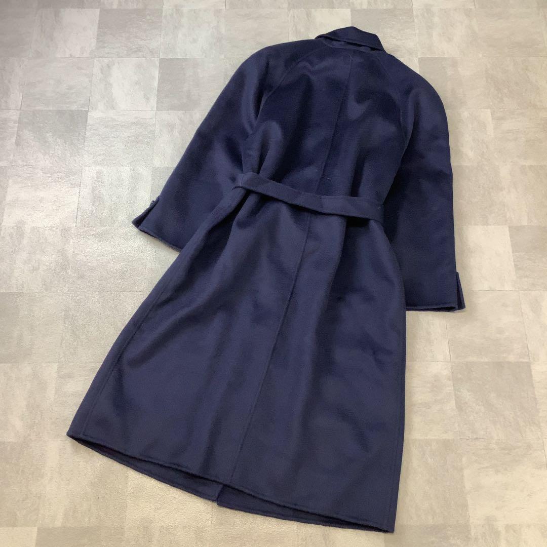 Cremona カシミヤ レトロ ロング コート ネイビー