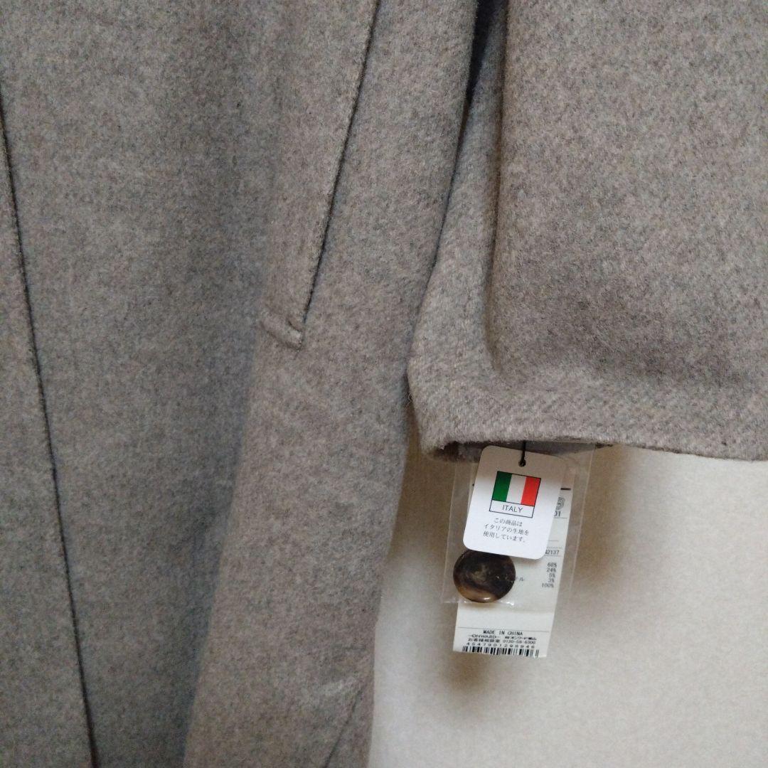 新品タグ付　23区マンテコ社　ウールリバーツイルノーカラーコート サイズ44