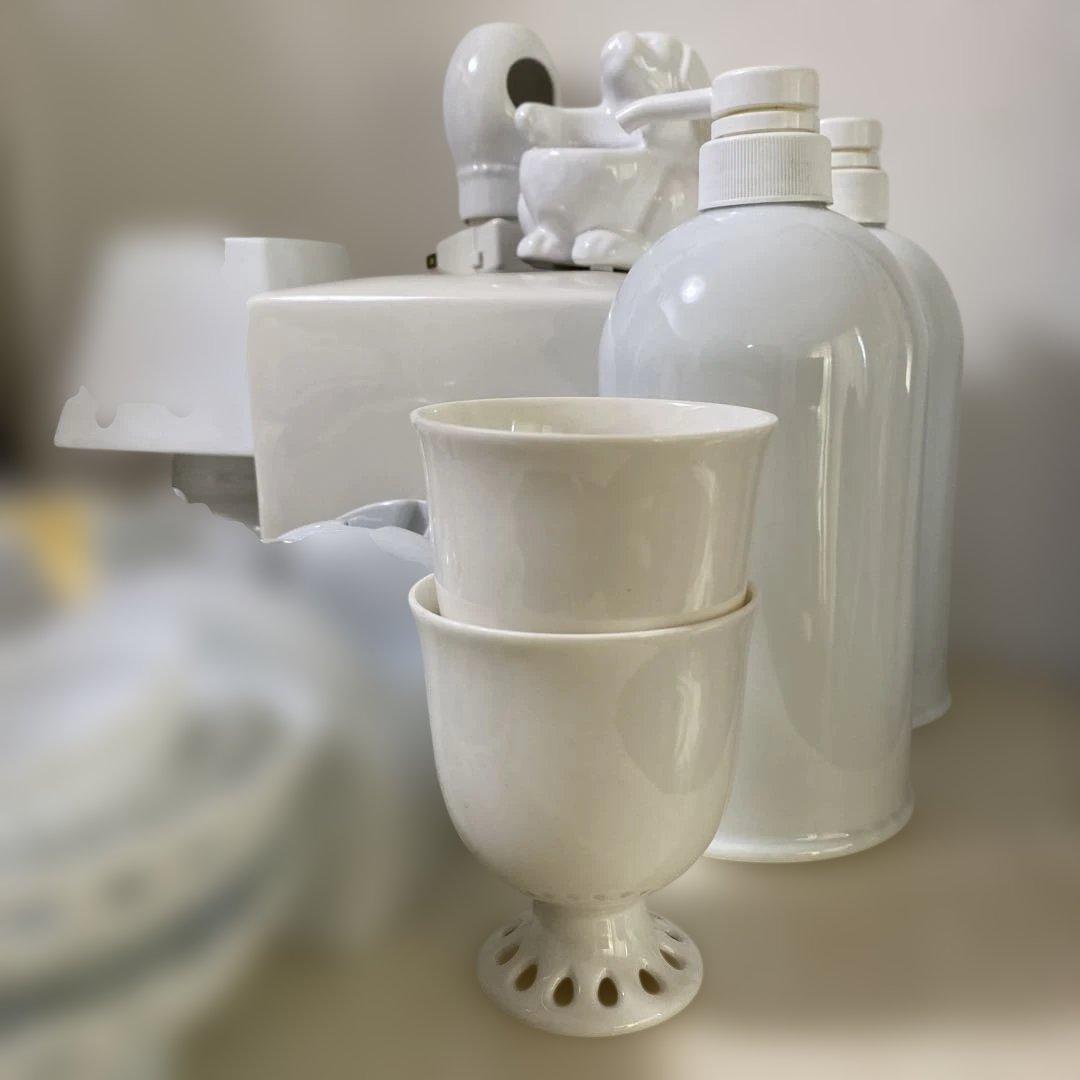 ポーセラーツ　白磁インテリアセット④