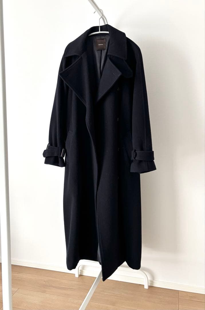 【お直し済み】2023aw アニュアンス ウールトレンチコート ネイビー S