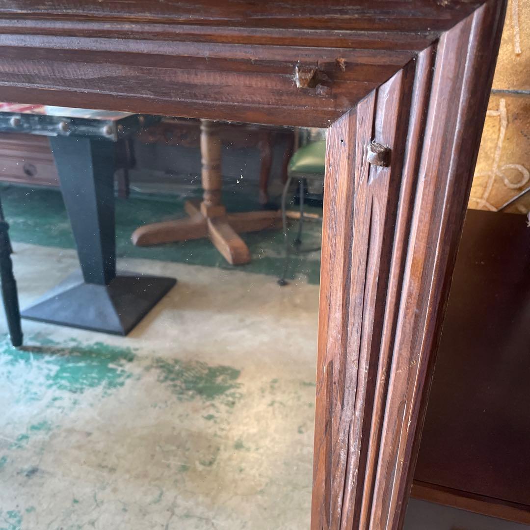 お値下げ‼︎ アメリカ製・ヴィンテージ・オークミラー・ 大型　1980年代