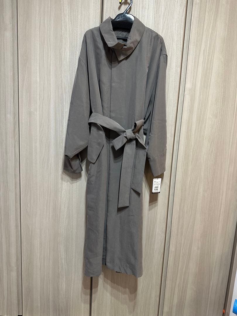 定価42000円aga ベルト付きグレーコート