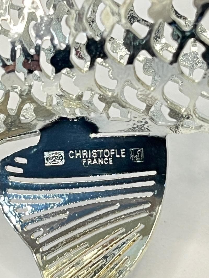 クリストフル リュミエール コレクション フィッシュ ２匹 シルバー オニキス