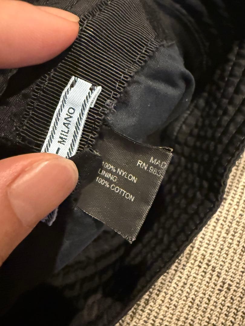 【美品】PRADA バケットハット ナイロン 黒