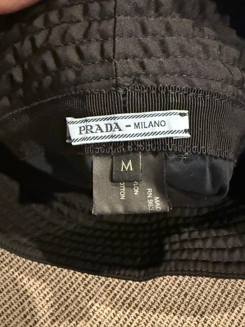 【美品】PRADA バケットハット ナイロン 黒