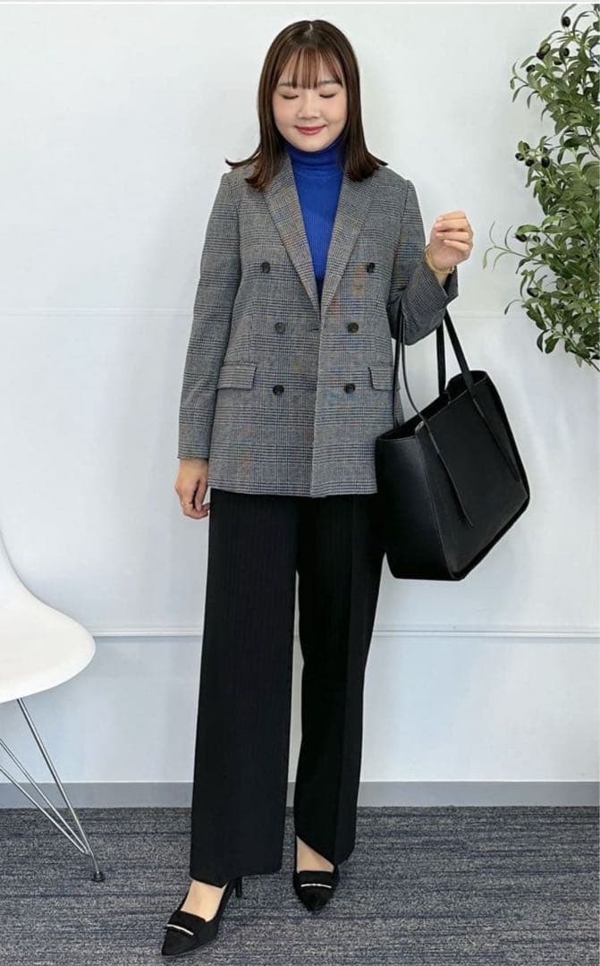 12月15日まで　AOKI ミワク　ツイードストレッチ ダブルジャケット