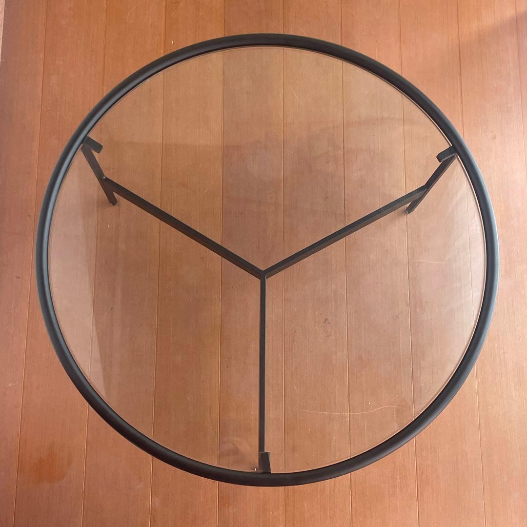 ガラス ラウンド テーブル 直径約60cm