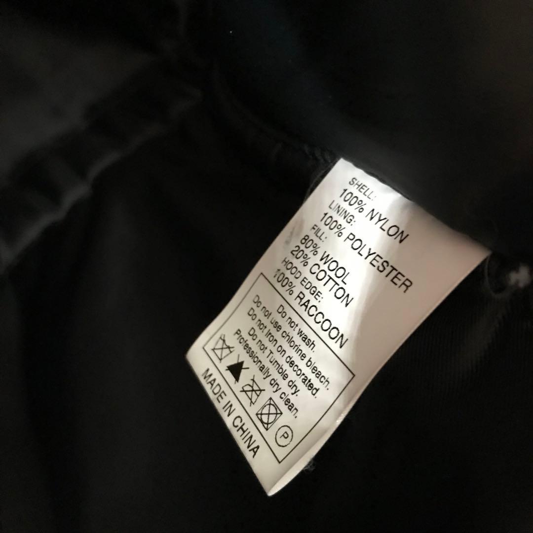 COOTIE N-3B L ブラック ラクーンファー