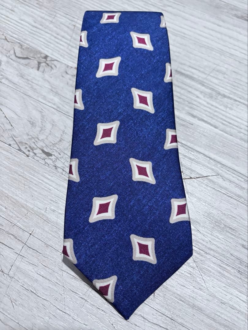 FRANCO BASSI フランコバッシダイヤ　小紋柄　ネクタイ　イタリア製