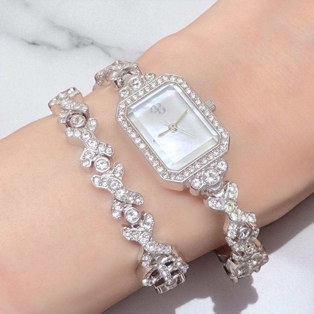現行品✨稼働✨ブリラミコ GRACE DOUBLE スワロ 腕時計 クォーツ