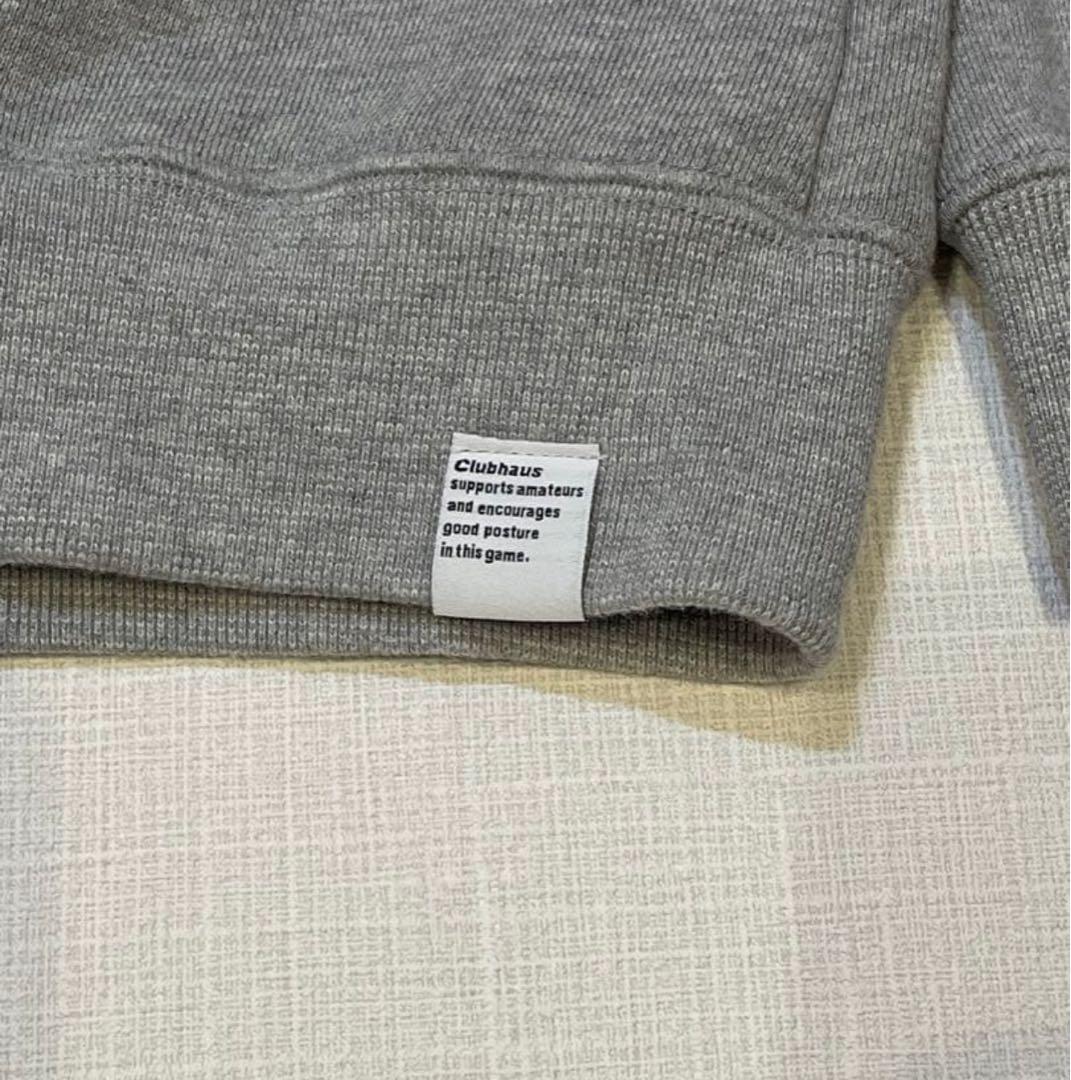 美品CLUBHAUS ハイネックスウェットグレー XL