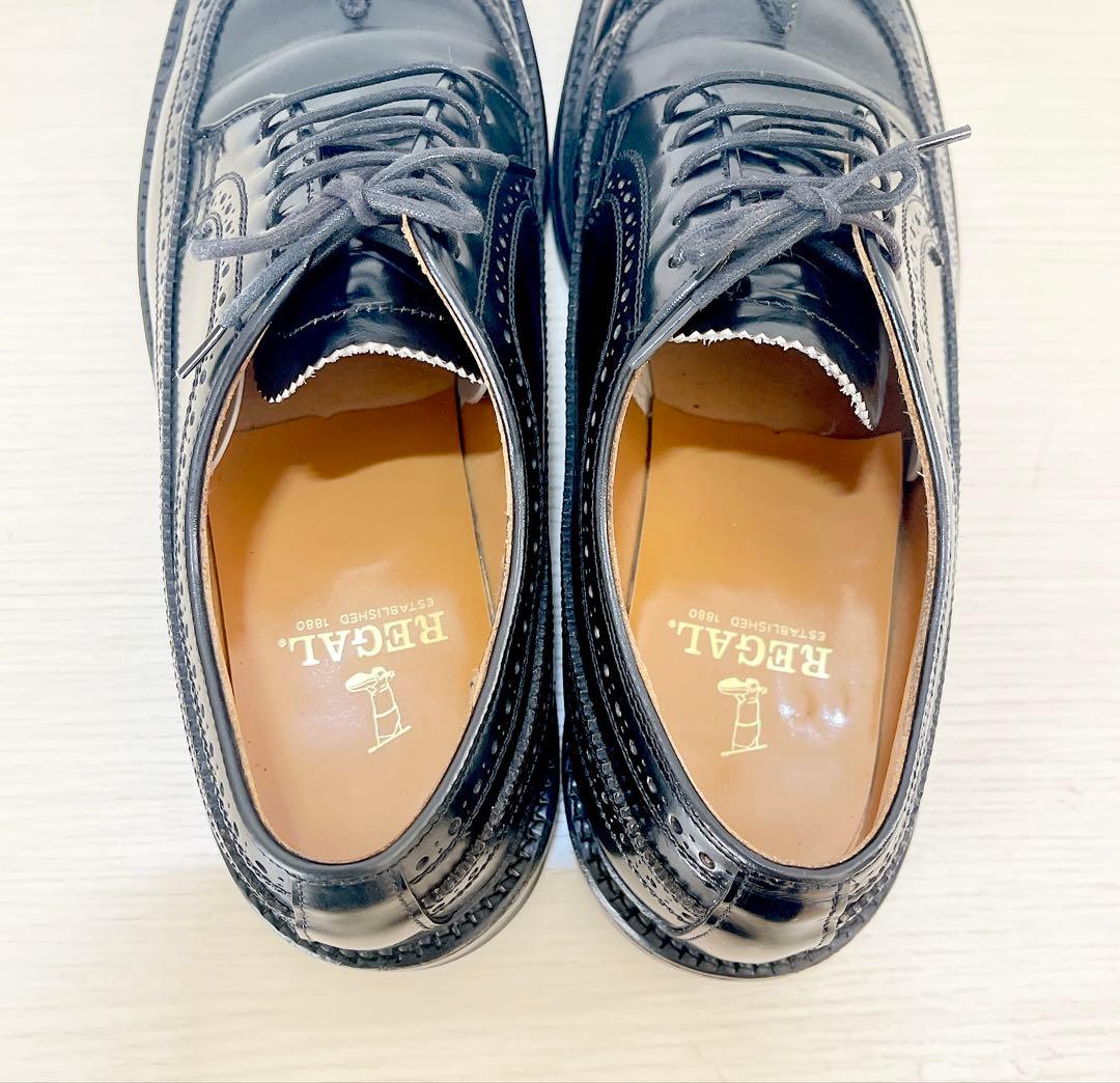 美品 REGAL リーガル ウィングチップ ブラック 26.0㎝★