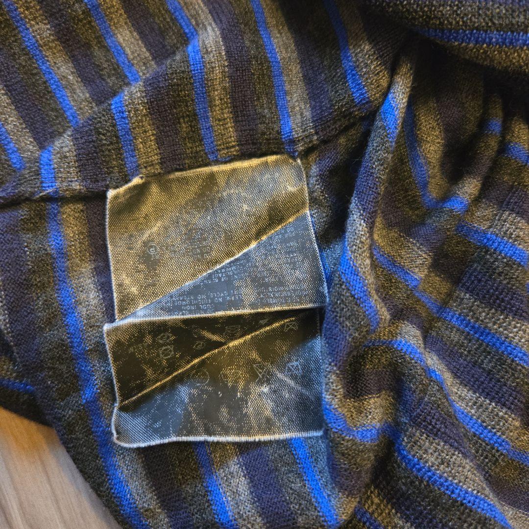 PRADA ニットポロシャツ ネイビー/ブルー/グレー