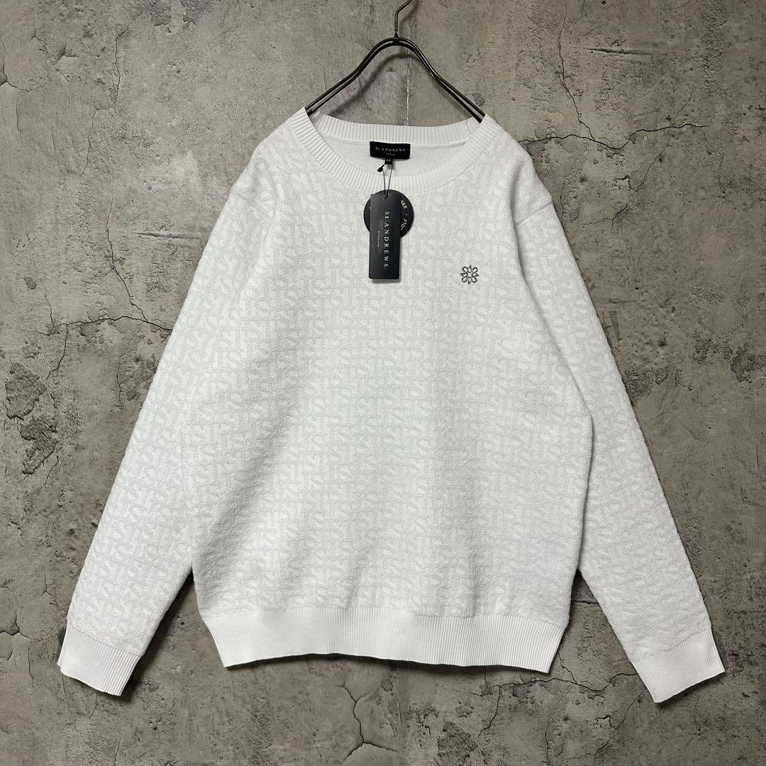 【超人気◎】St ANDREWS　ニット　ジャガード　総柄　刺繍　新品タグ付き◎