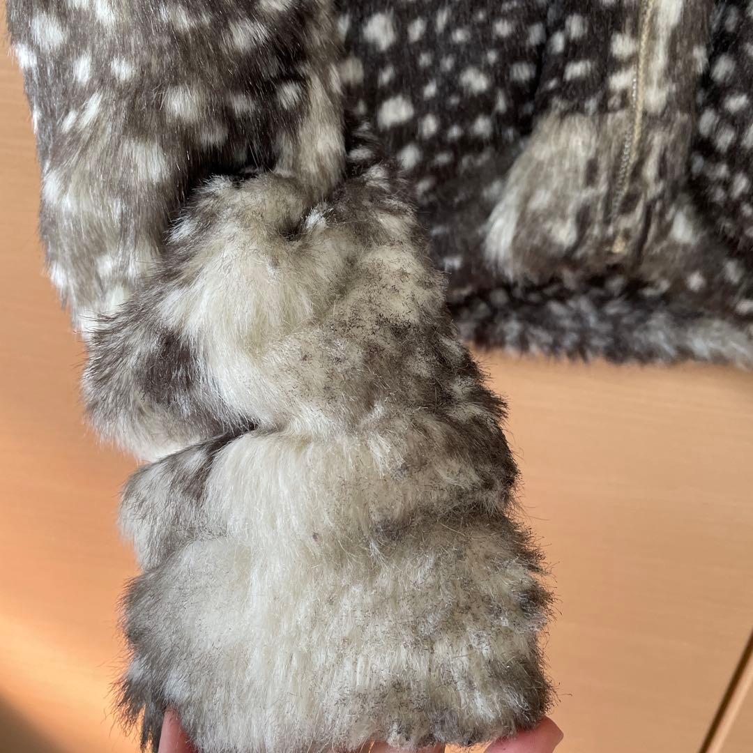 ツモリチサトゴマアザラシ柄ファーブルゾン