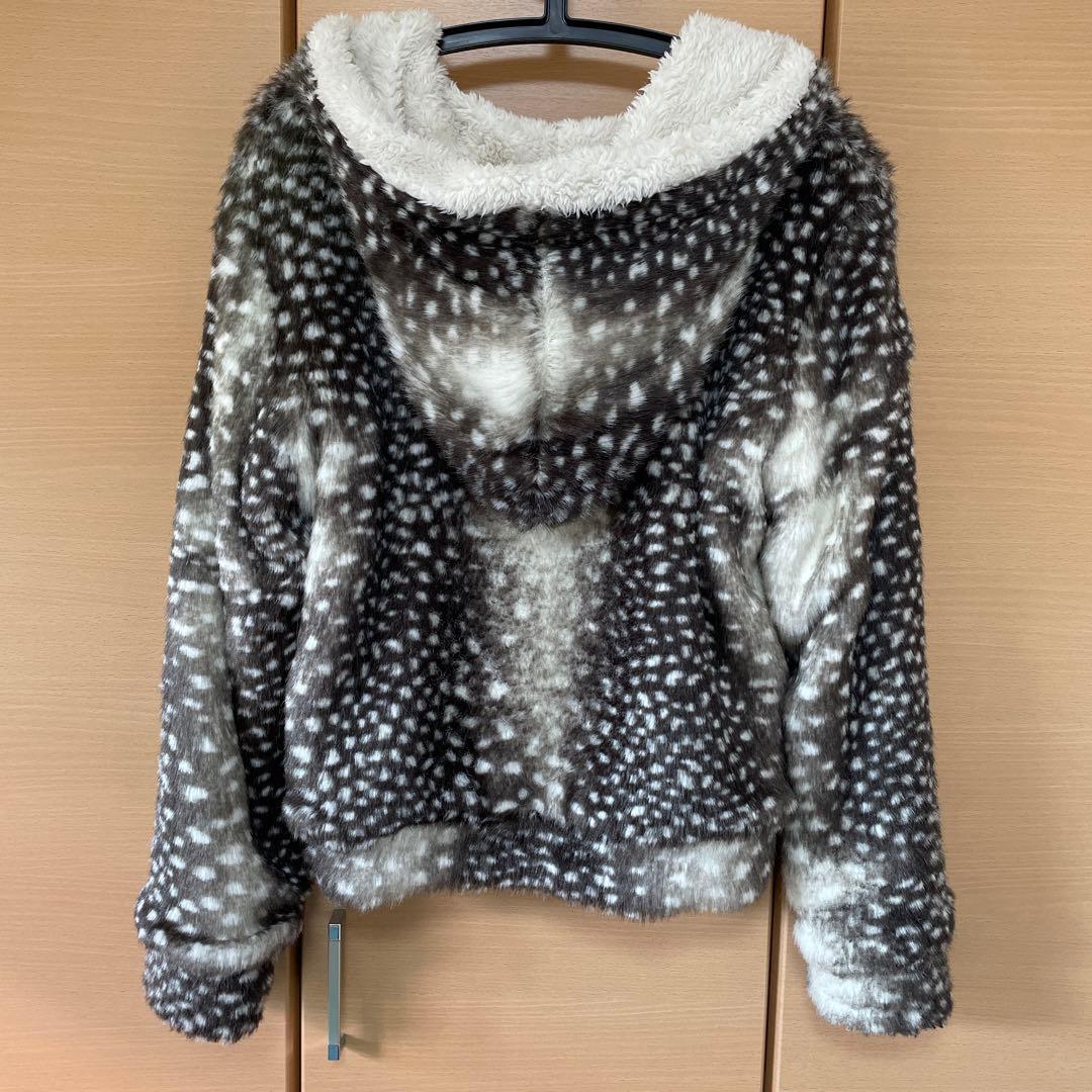 ツモリチサトゴマアザラシ柄ファーブルゾン