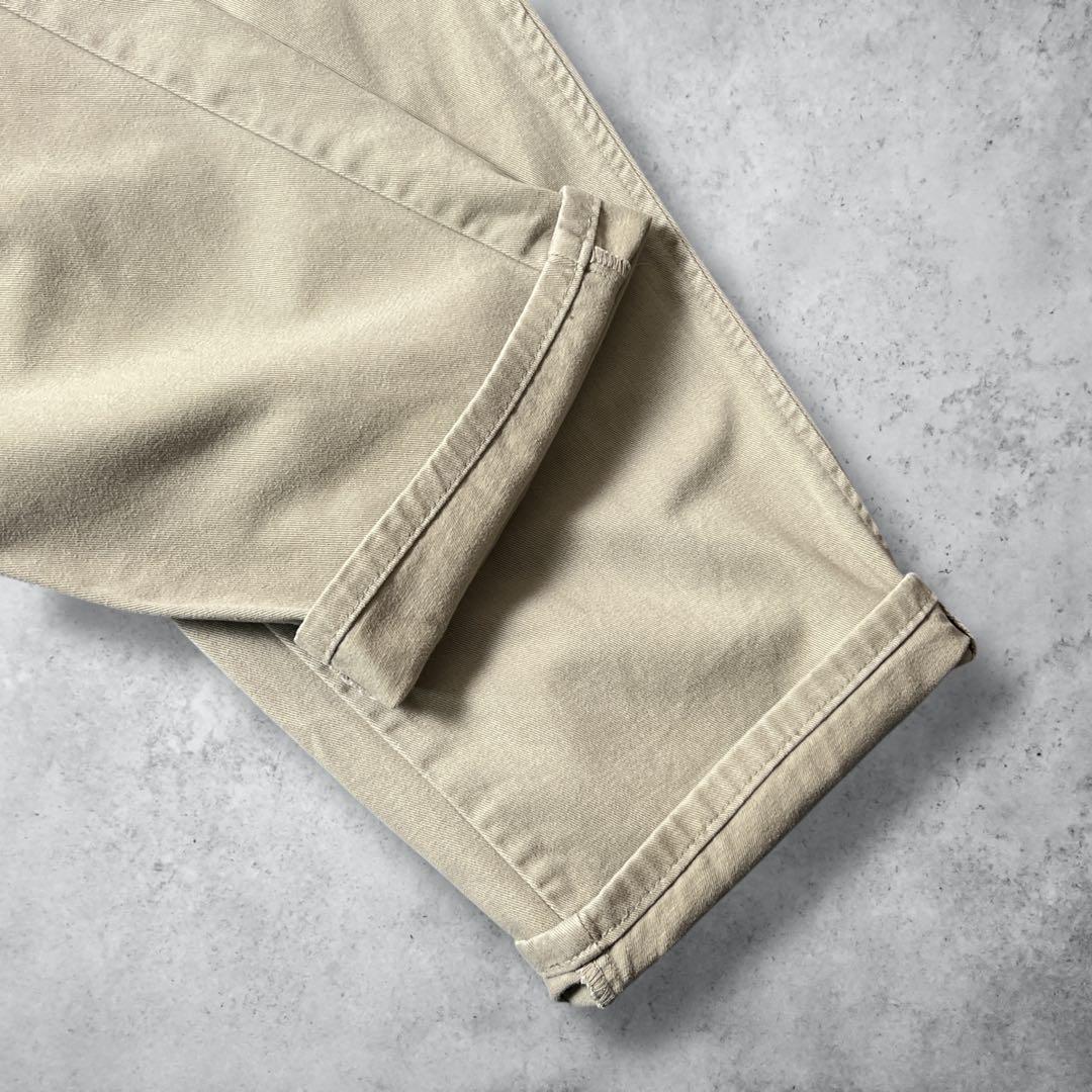 90s00sヴィンテージUSA製ポロバイラルフローレンポロチノベージュW33古着