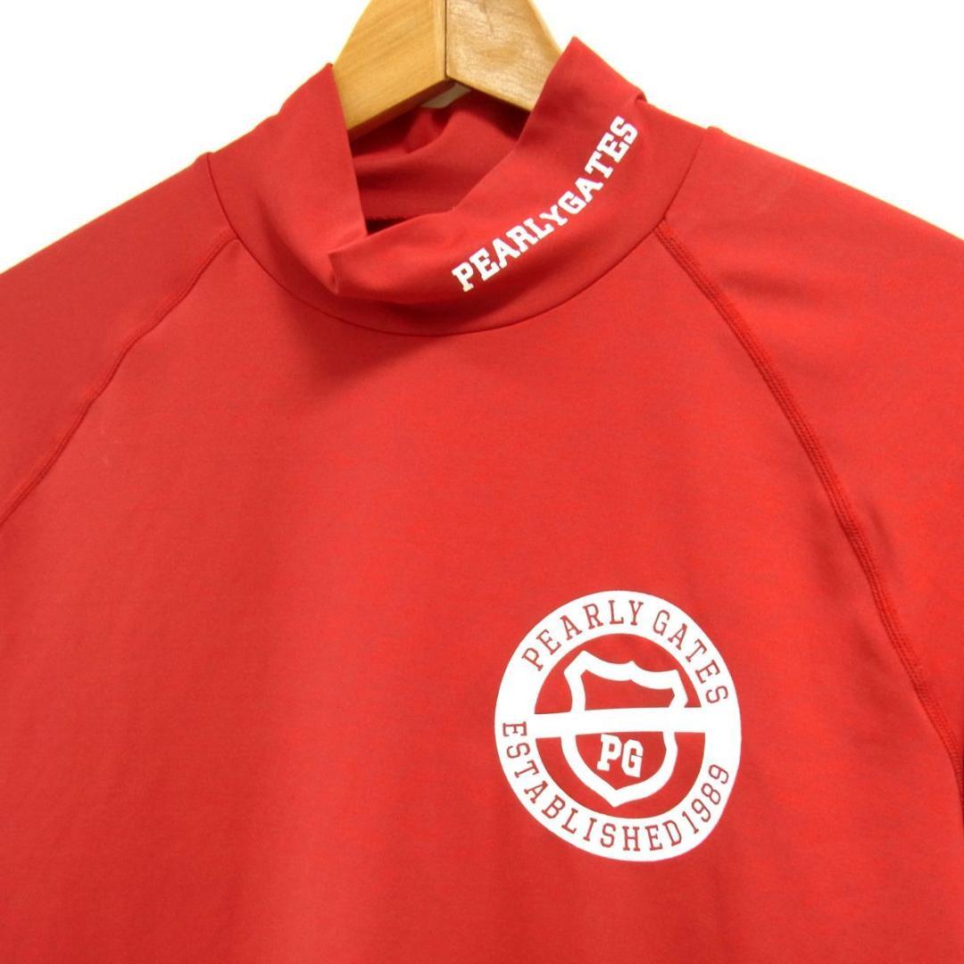 ✈ パーリーゲイツ　 ロゴ　アンダーシャツ カットソー　レッド　メンズ M　4