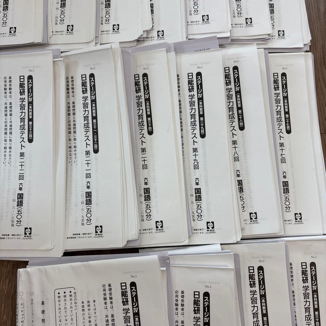 日能研　2024年度　育成テスト　前期　全17回分