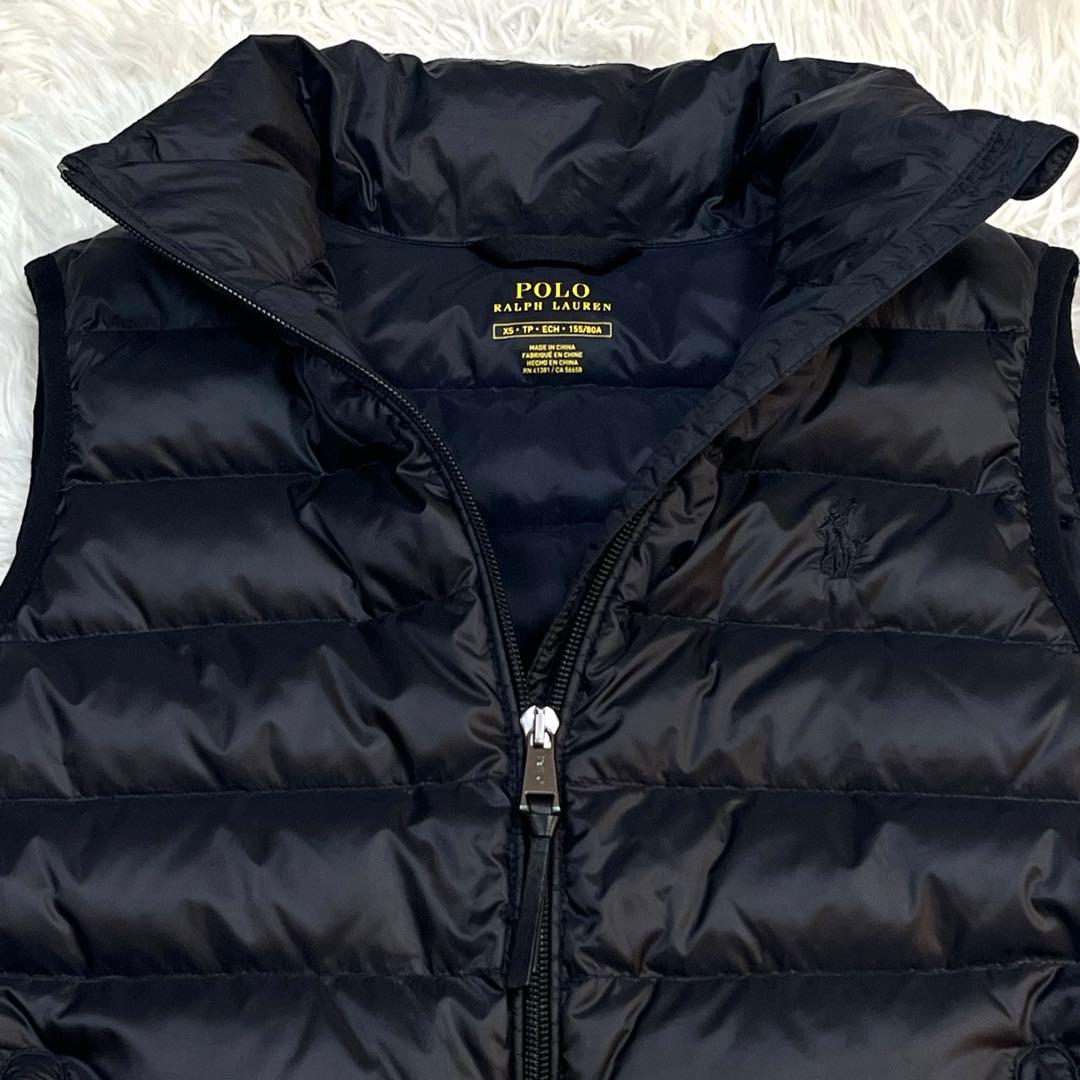 美品✨ラルフローレン ダウンベスト ブラック ポニー刺繍 レディースXS