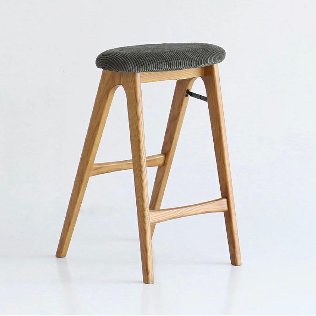 ミナペルホネン タンバリン dop ブルー 折りたたみ式 ハイスツール