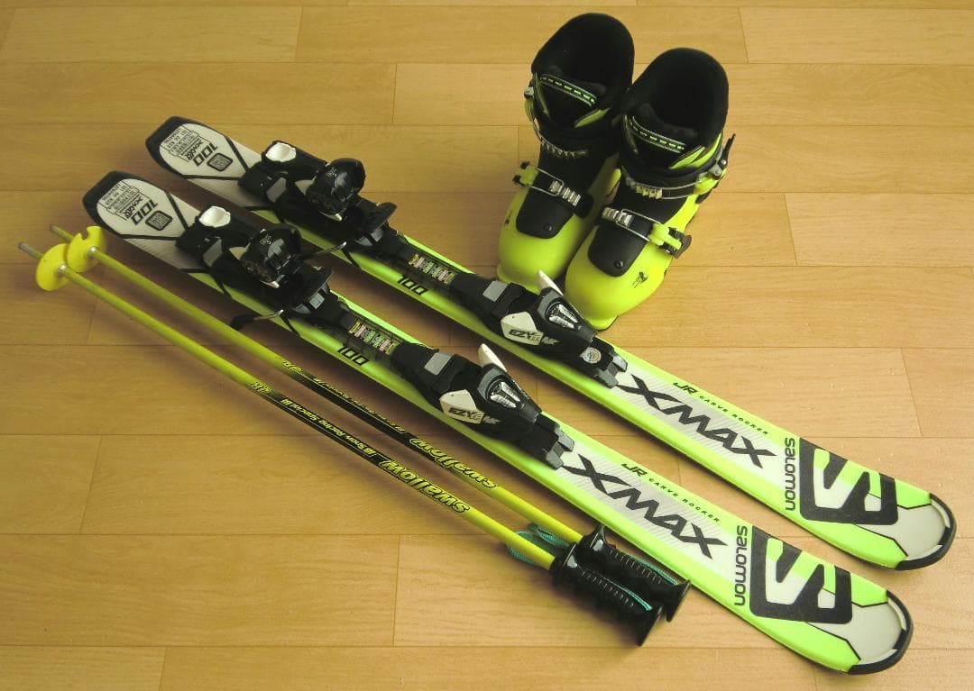 ■■11月限定■送料無料■サロモン■子供用スキー4点セット■100/20.5■■
