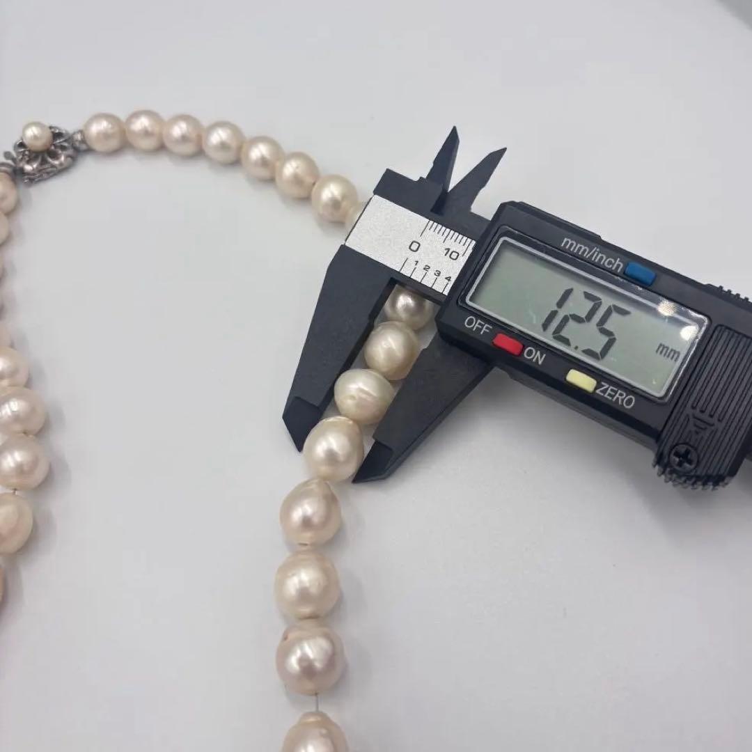 【ルビー装飾付✨超大珠 】南洋白蝶貝本真珠　11〜13.5mm パールネックレス