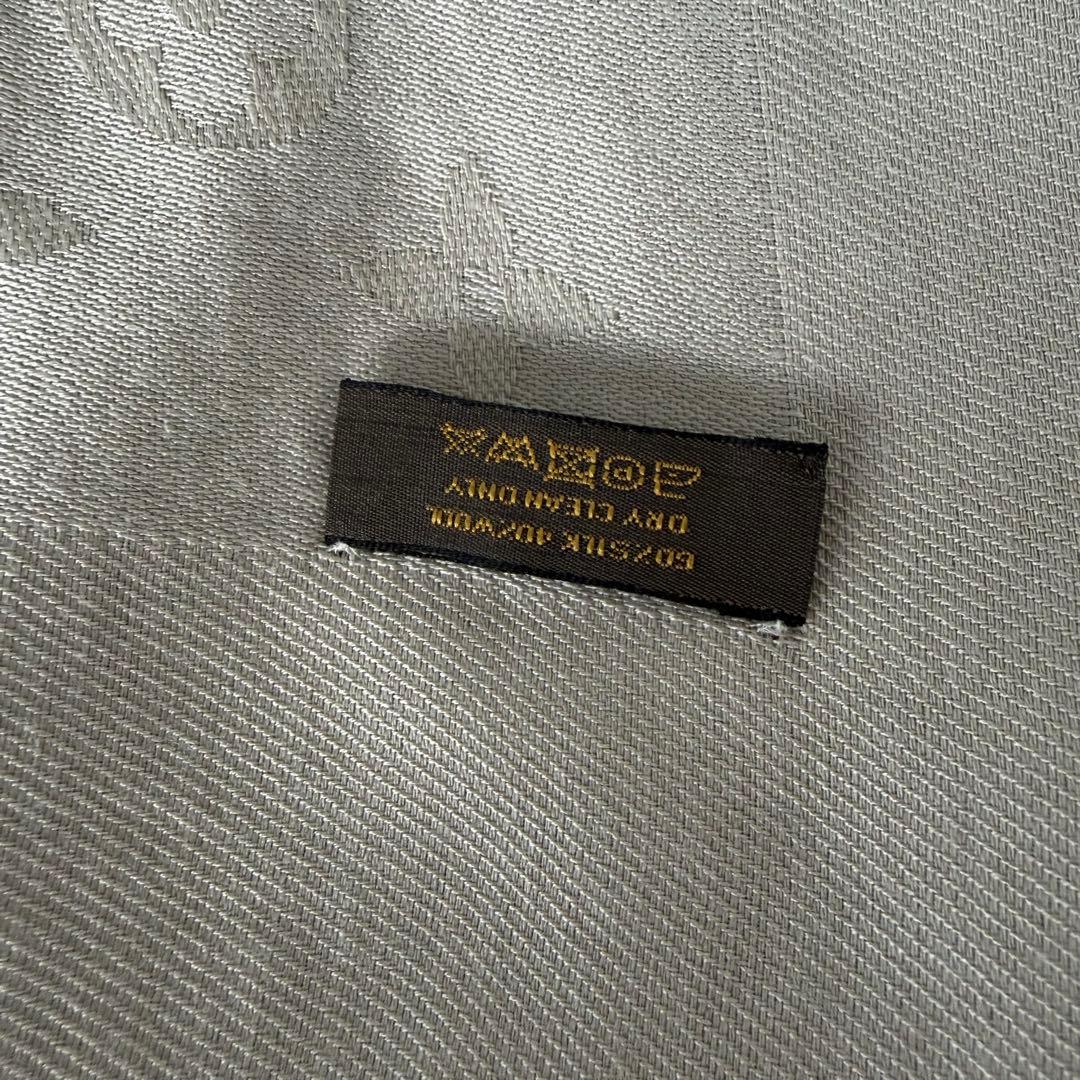 ルイ・ヴィトンモノグラム 大判ストール ベージュ　グレージュ140×140