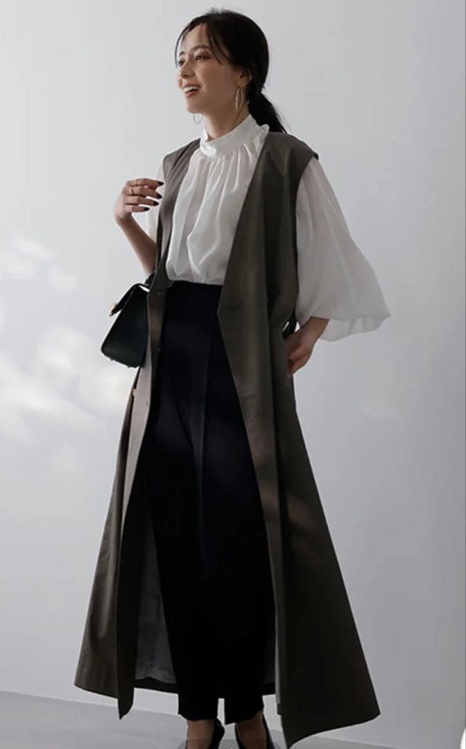 anuans 3wayトレンチコート　チャコールグレー