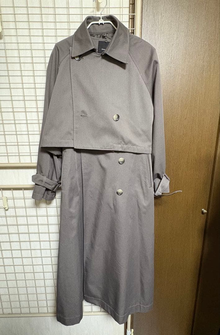 anuans 3wayトレンチコート　チャコールグレー