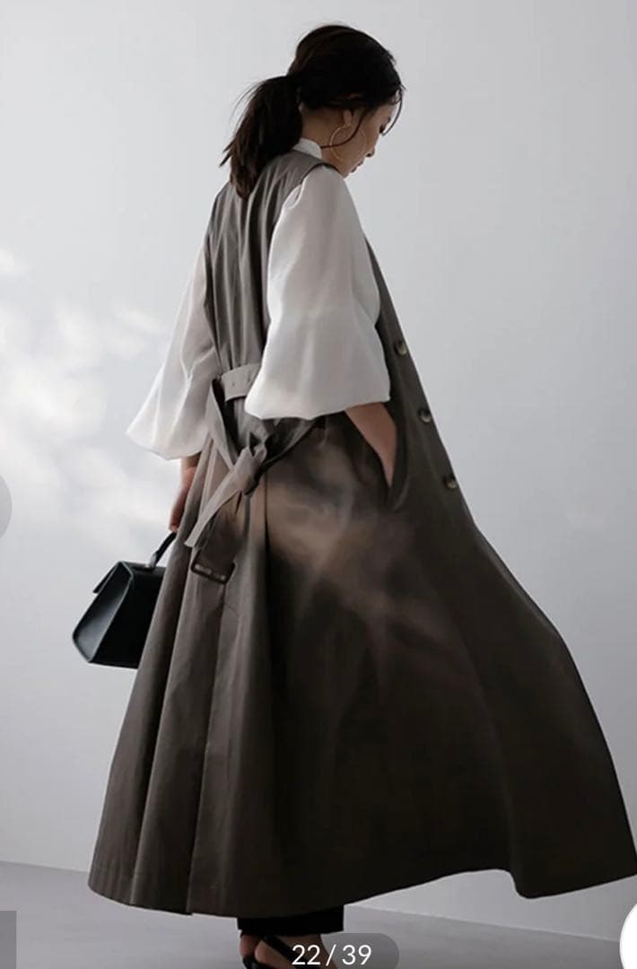 anuans 3wayトレンチコート　チャコールグレー