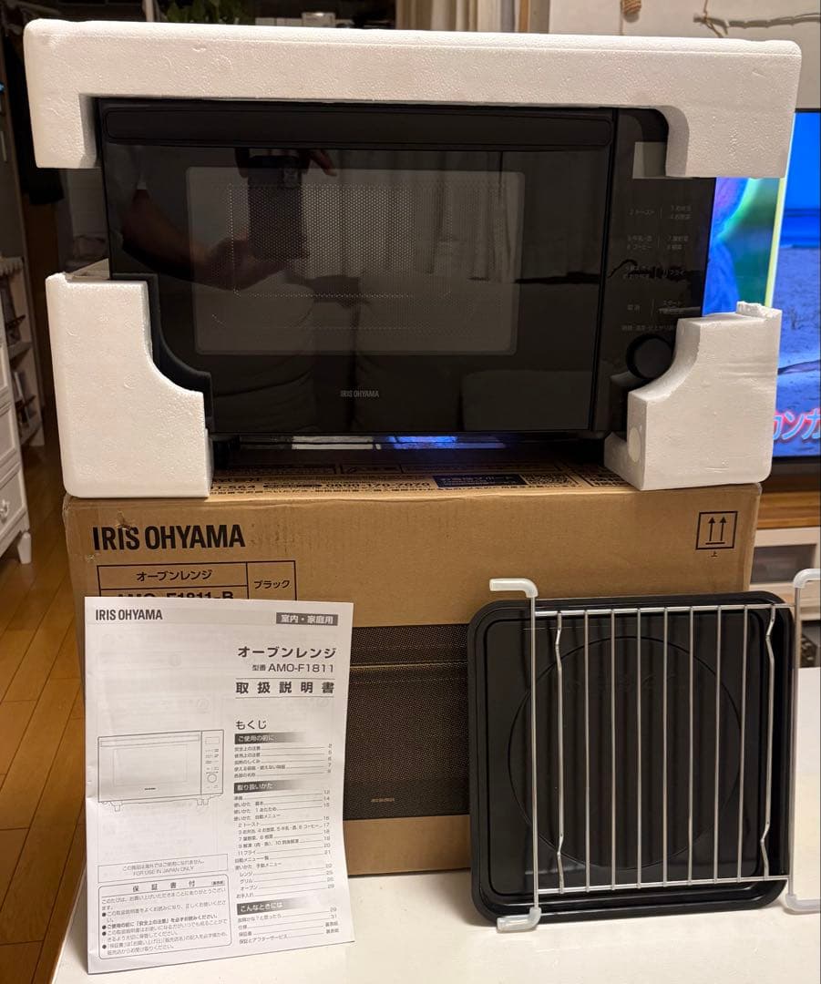 美品❣️ アイリスオーヤマ オーブンレンジ 18L AMO-F1811-B