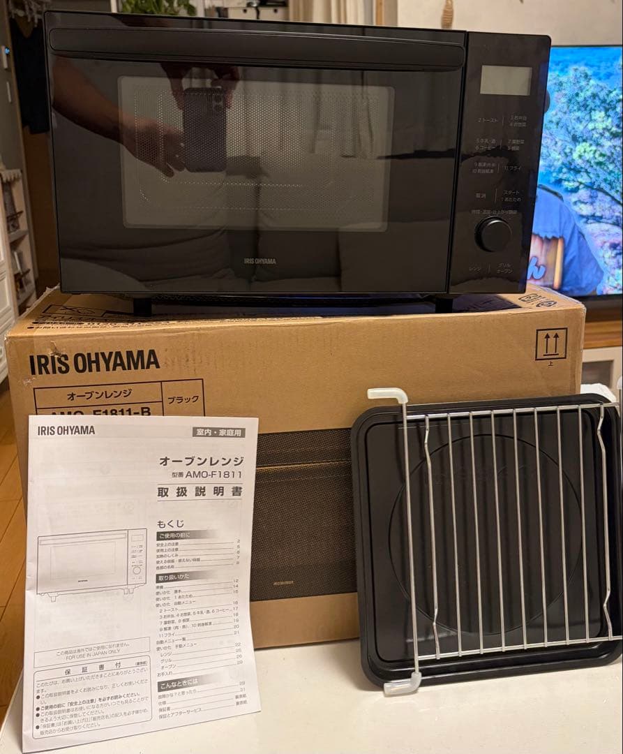 美品❣️ アイリスオーヤマ オーブンレンジ 18L AMO-F1811-B